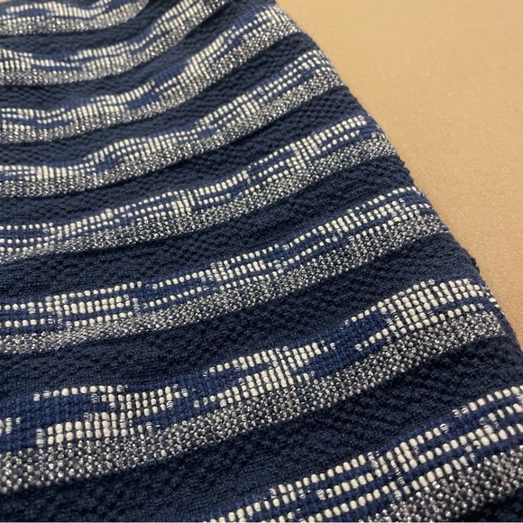 Ramy Brook Shawni Ruffle Chain Trim Metallic Stripe Tweed Mini Skirt Size 8 NWOT - Picture 11 of 11